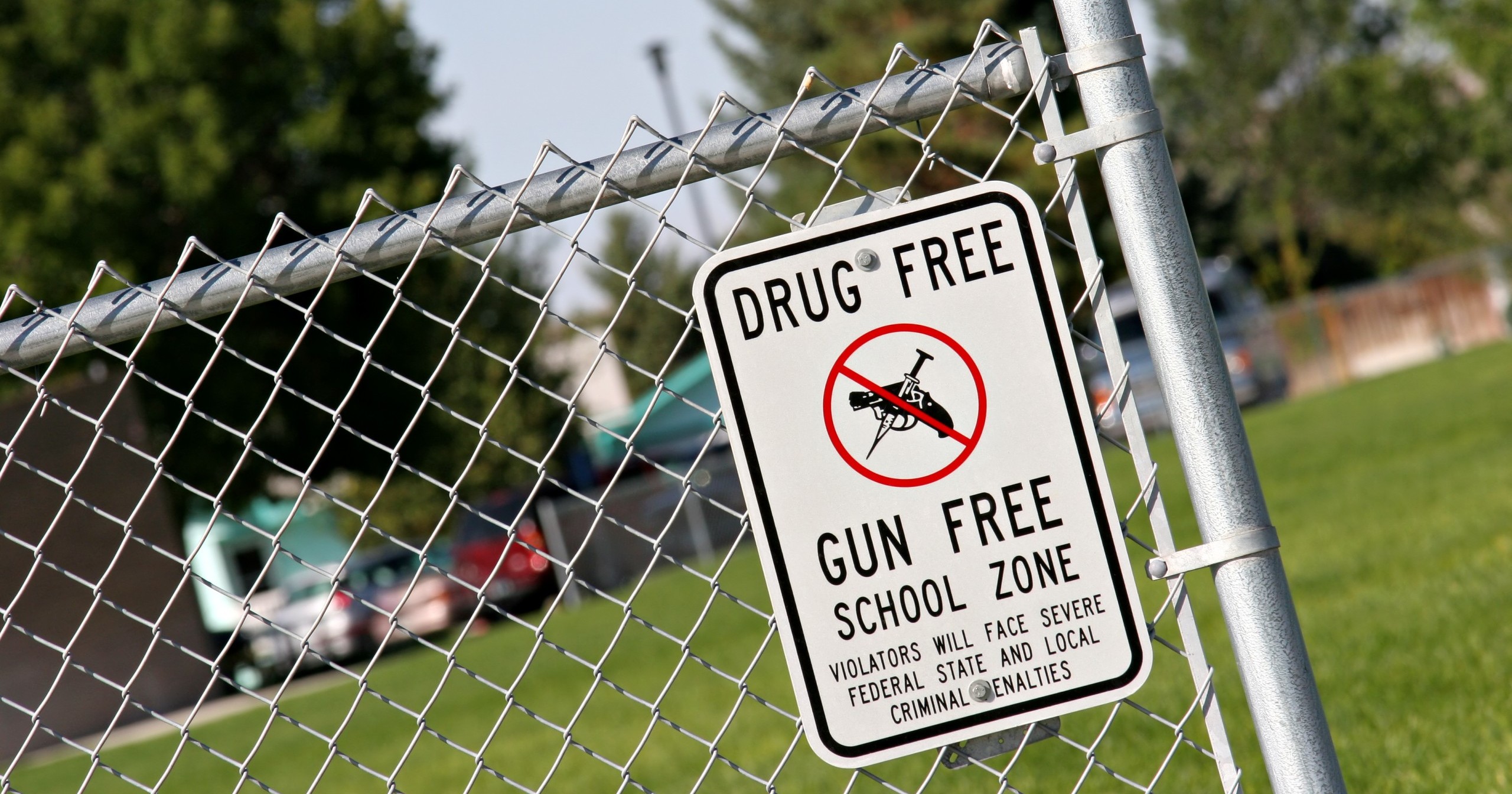 Picture of a gun free zone, which is like where the teacher was shot by a child